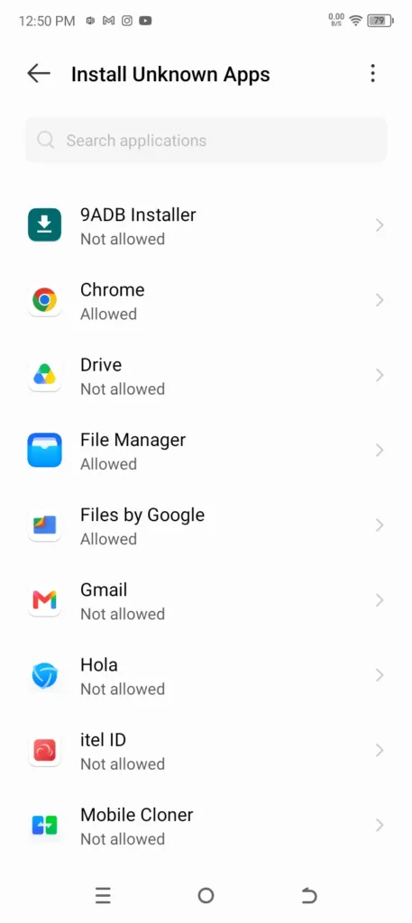 Install Unknown apps