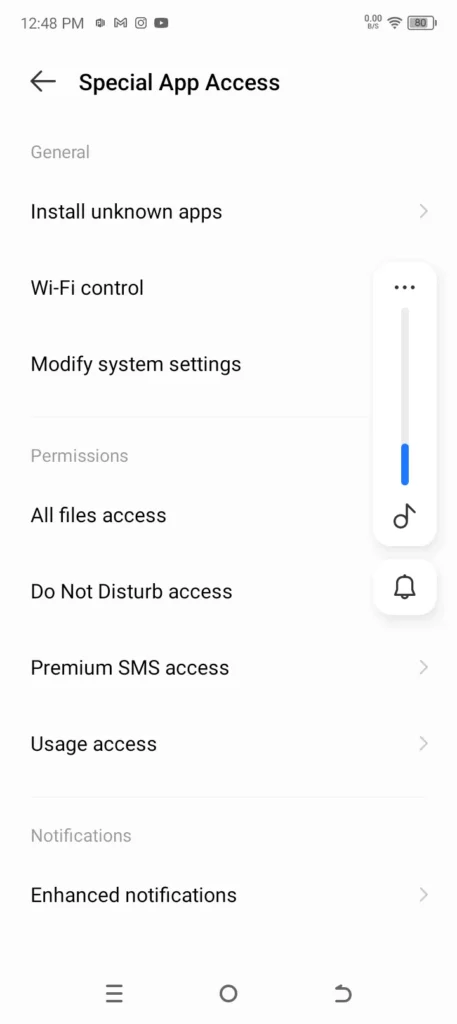 Special Apps Access