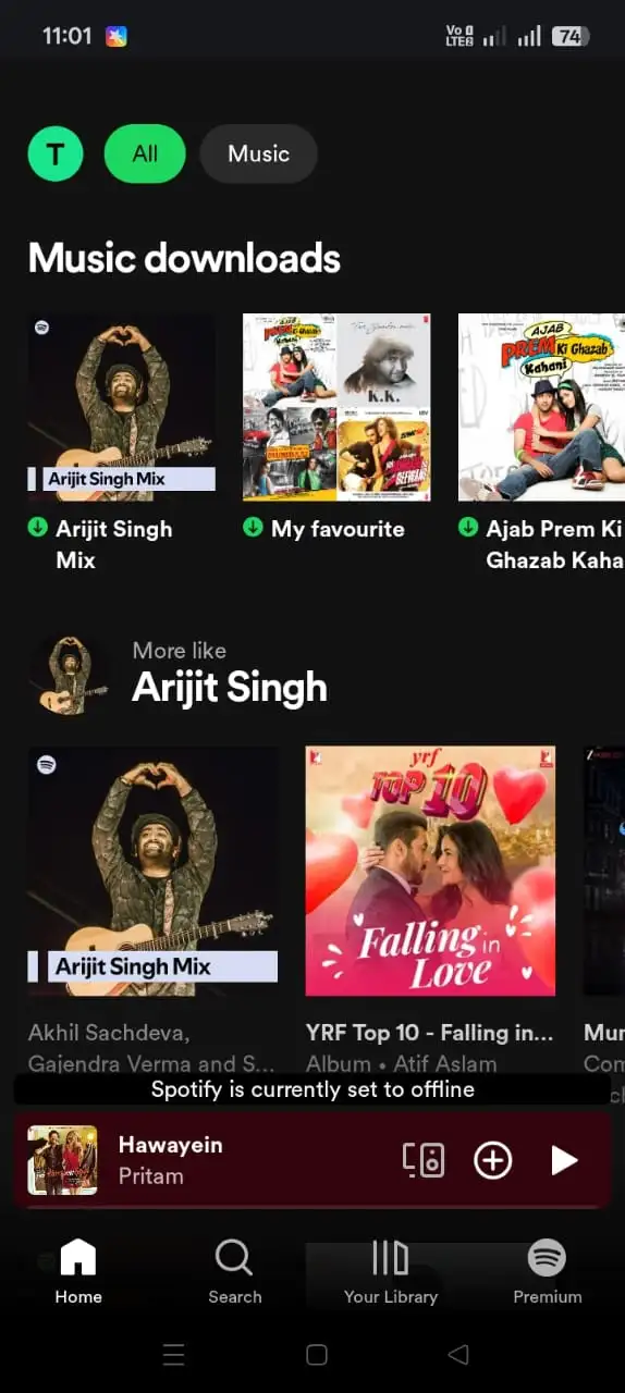 Downloaded music in Spotify MOD