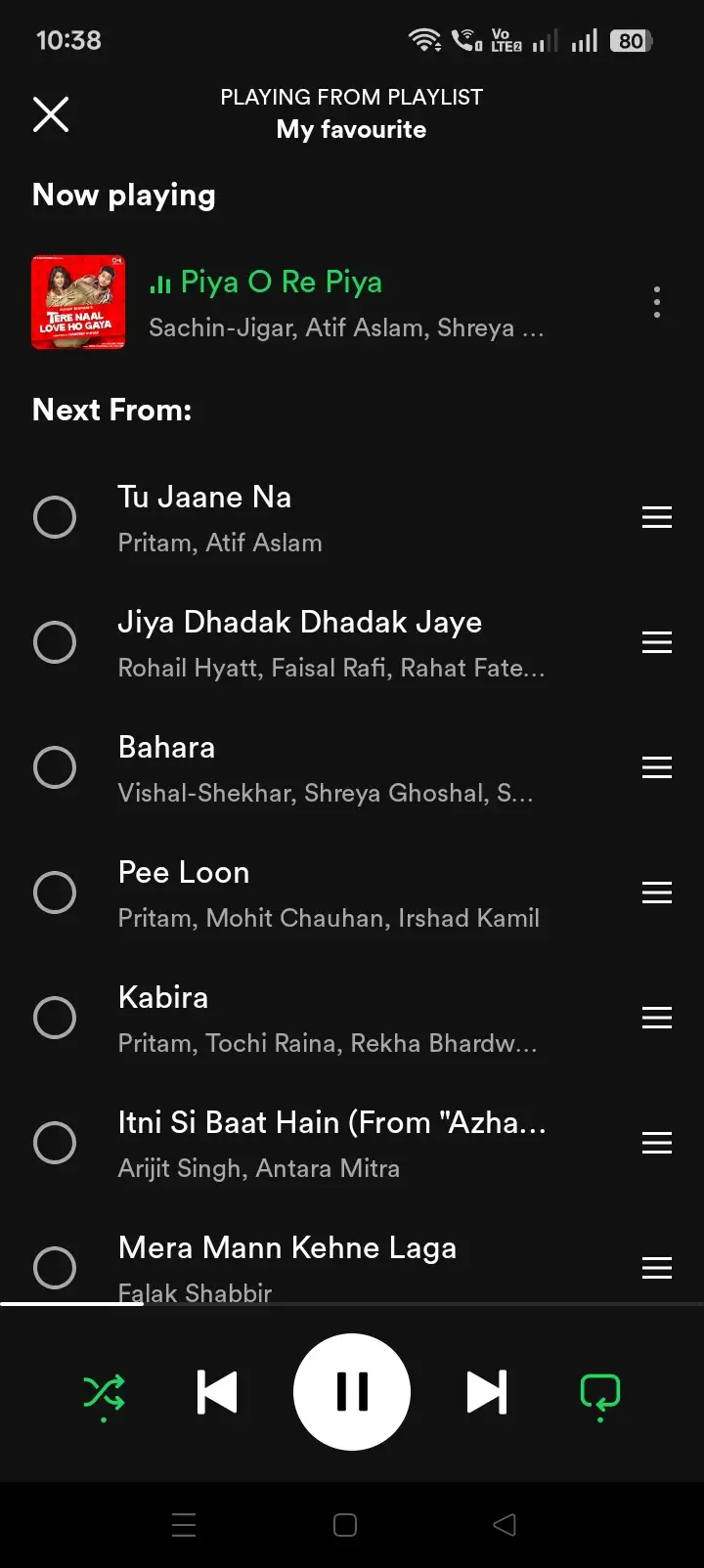 Playing a song from Spotify library