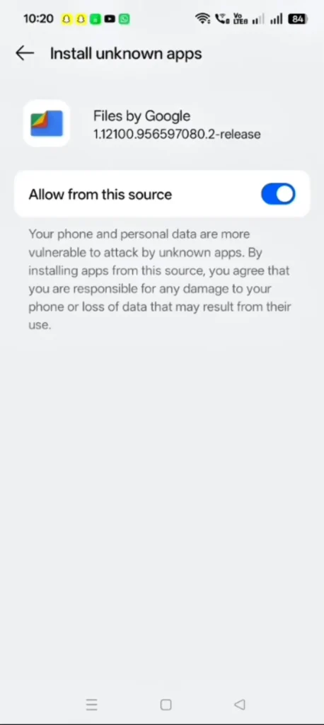 Allow Installation From This Source