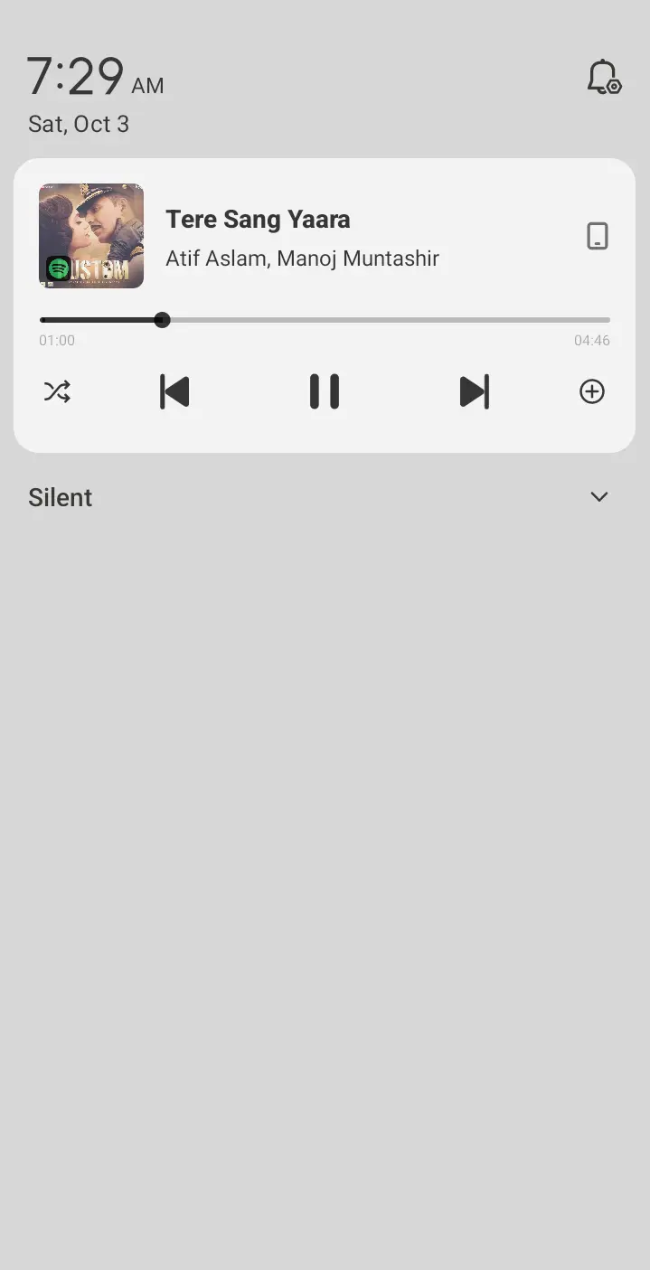 Tere Sang Yaara playing in the background on Spotify Premium APK