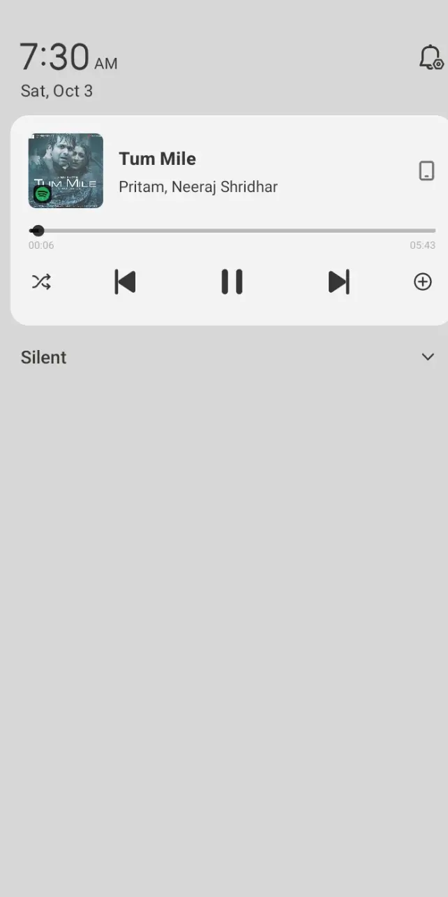 Tum Mile playing in the background with Spotify Premium APK